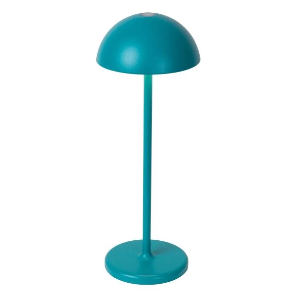 Lucide JOY - Lampe de table Rechargeable Intérieur/Extérieur - Batterie/Piles - Ø 12 cm - LED Dim. - 1x1,5W 3000K - IP54 - Turquoise - détail 1